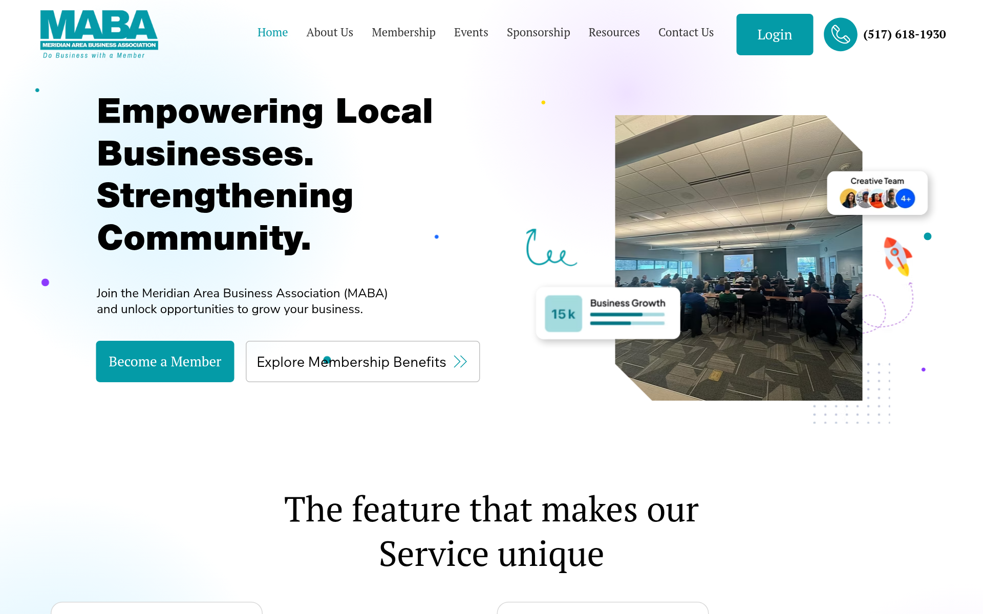 Meridian Area Business Association website